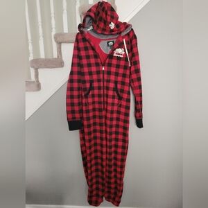 Roots red plaid onesie